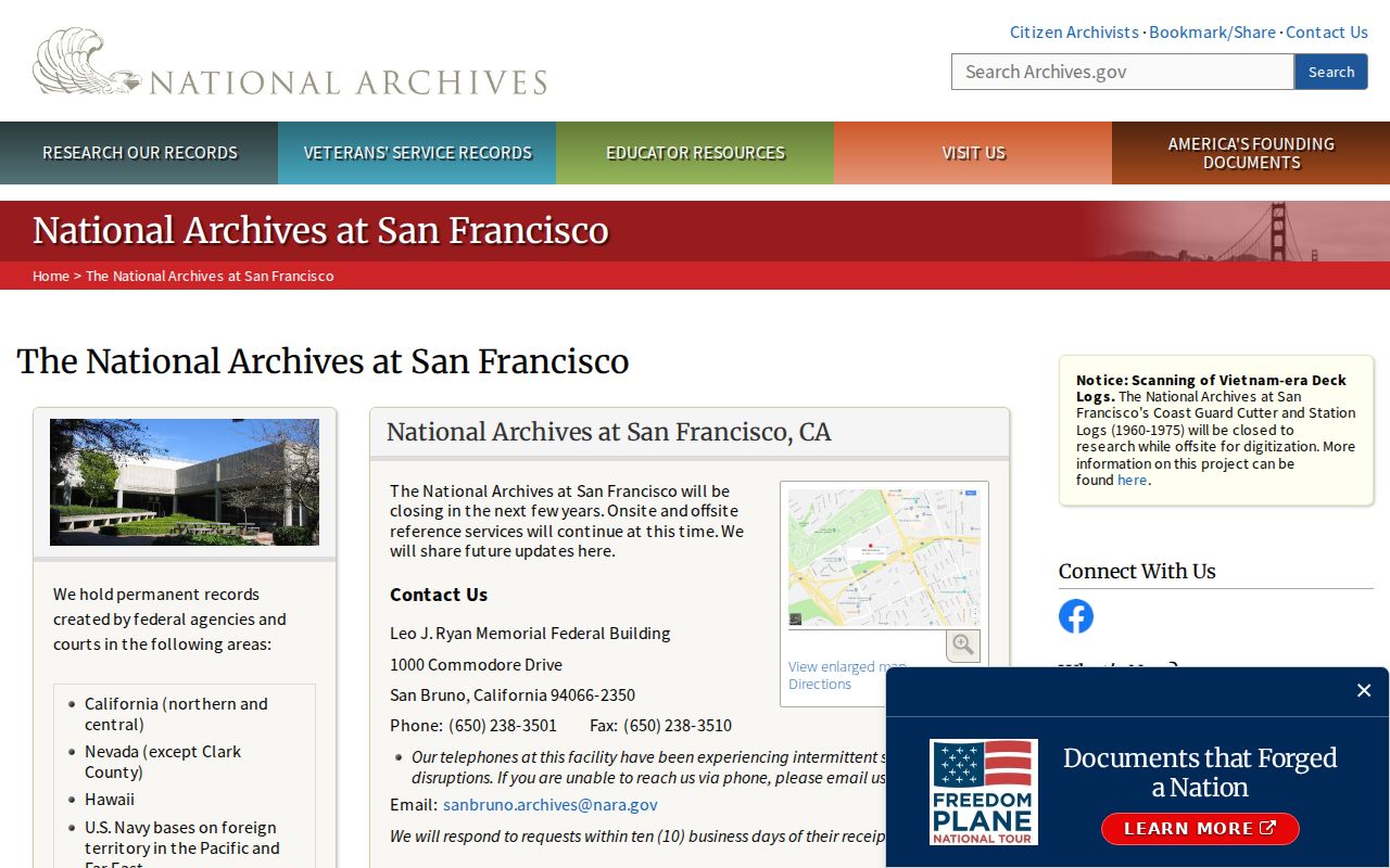 Daly City city directory National Archives regional records