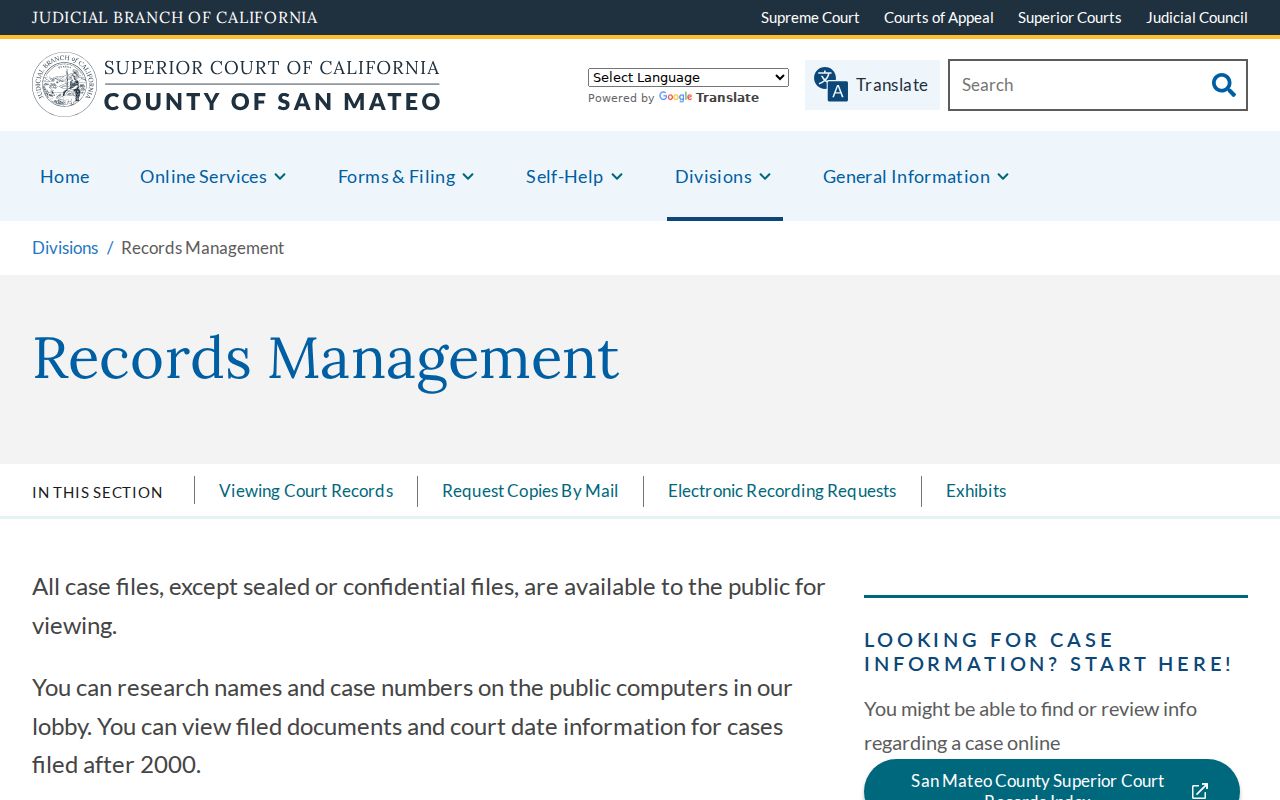 Daly City resident lookup court records management