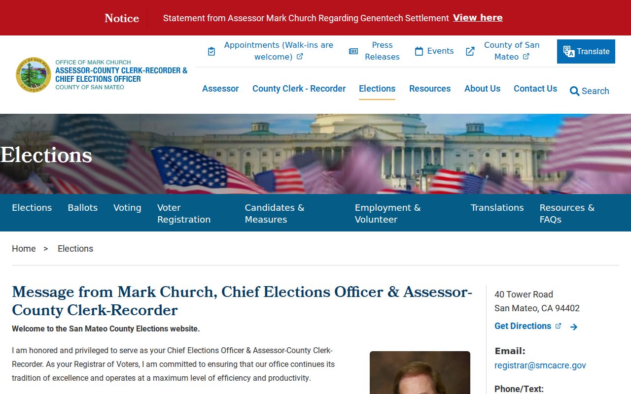 Daly City resident lookup California voter status form